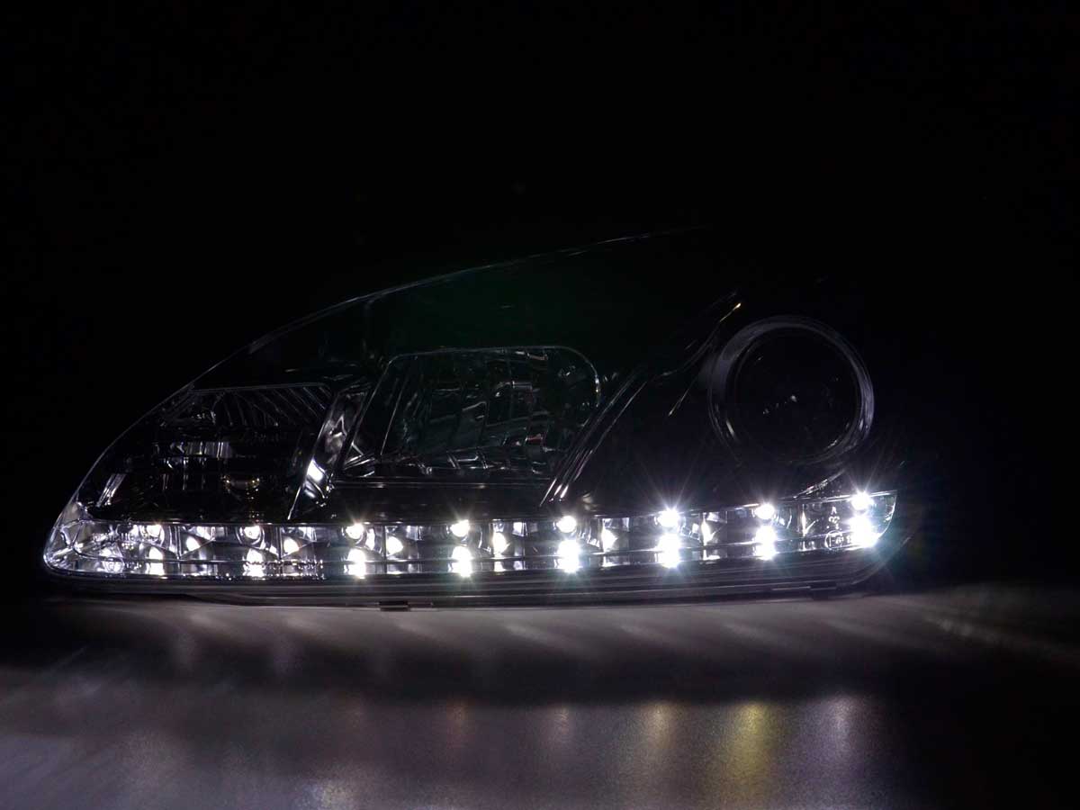 Scheinwerfer Set Daylight LED TFL-Optik Kia cee'd 5-trg. Typ ED 06-09 chrom Scheinwerfer Set Daylight LED TFL-Optik Kia cee'd 5-trg. Typ ED 06-09 chrom